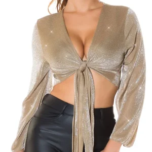Crop Glitter Cache Coeur