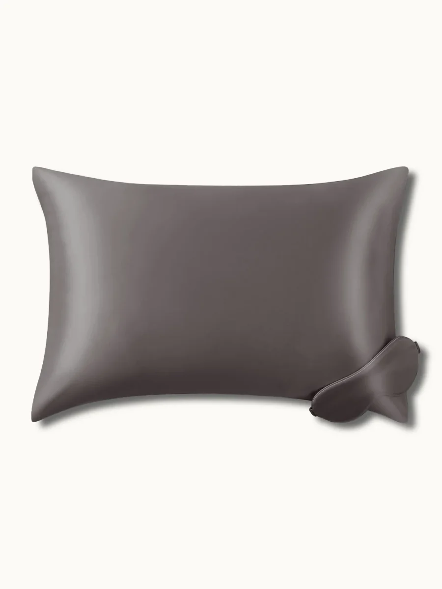 25 Momme Taie D'oreiller en Soie et Masque Pour Les Yeux Set de Voyage Cadeau – Image 4