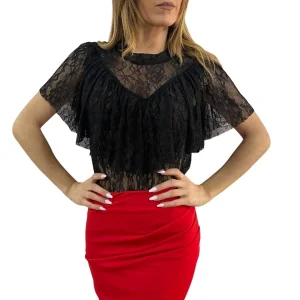Top Dentelle à Volants