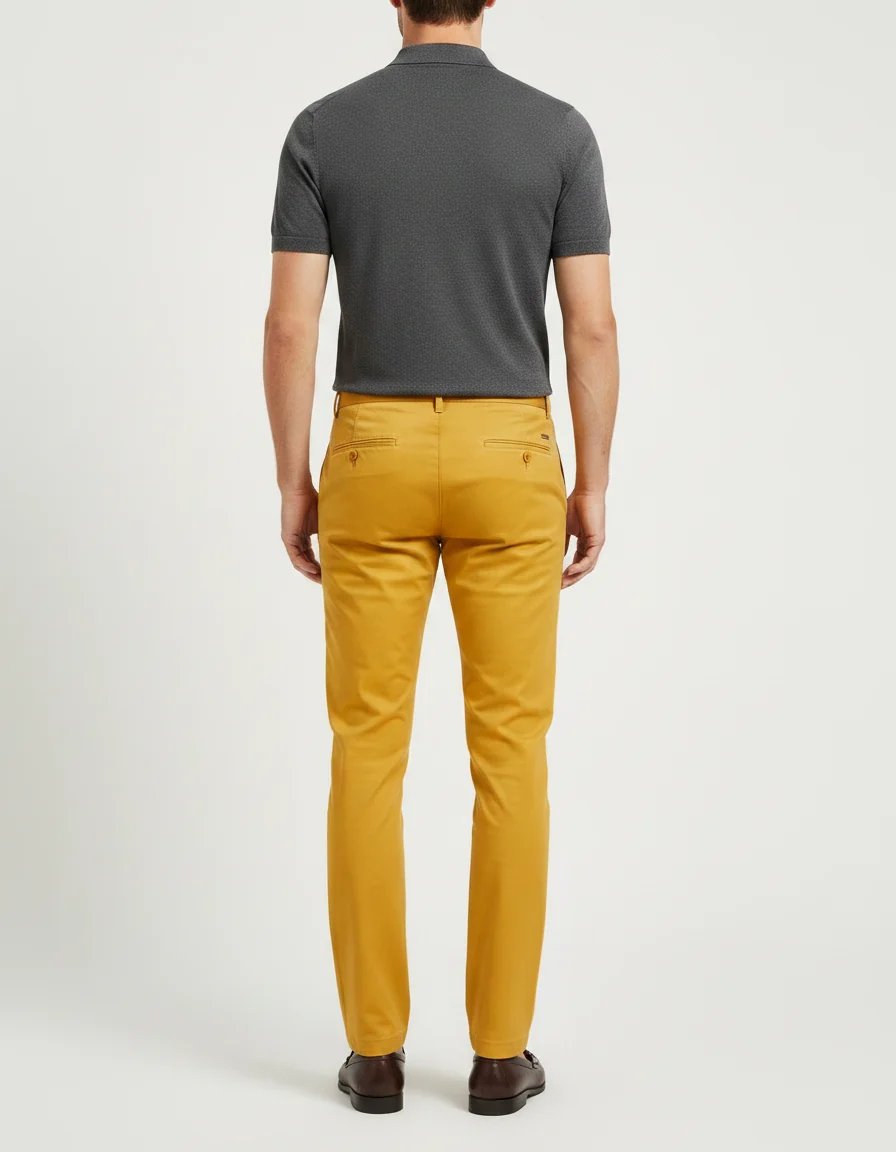 Pantalon Chino Moutarde Homme – Image 3