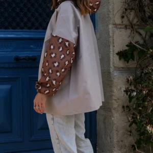 Poncho court Léopard