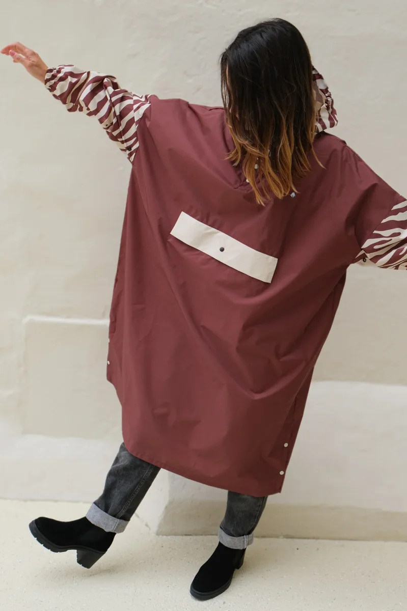 Poncho long Chocolate Zebra – Image 4