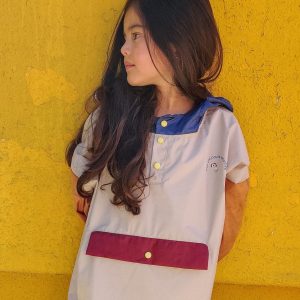 Poncho Capuche Bleue Kids