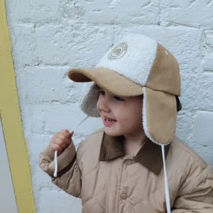 Casquette velours Cocooning sherpa avec cache-oreilles