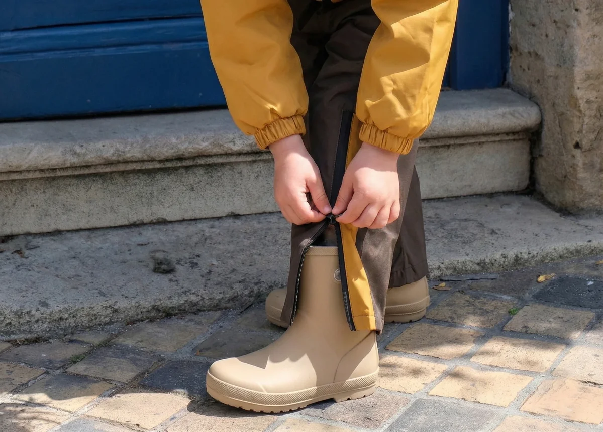 Pantalon de pluie Kaki Kids – Image 2