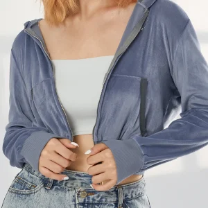 Sweat Velours Femme Manche Longue