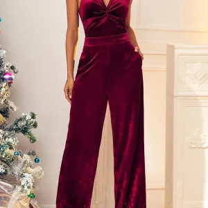 Combinaison Velours Rouge