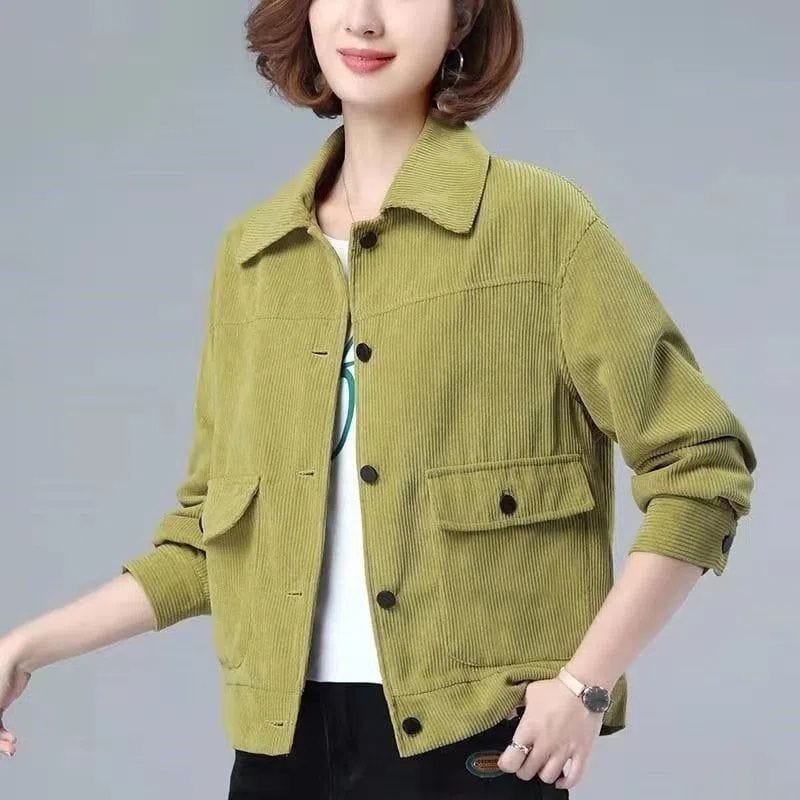 Veste en Velours Verte Femme – Image 6
