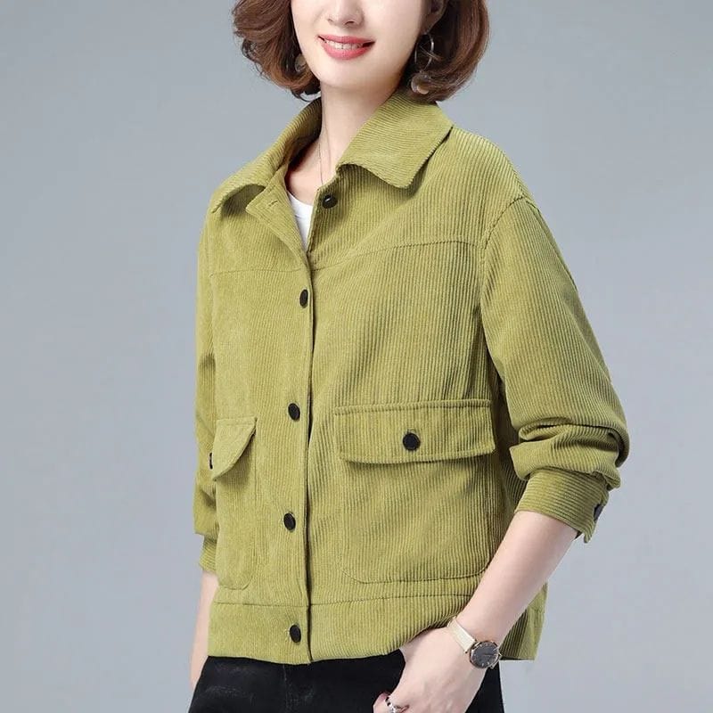 Veste en Velours Verte Femme – Image 7
