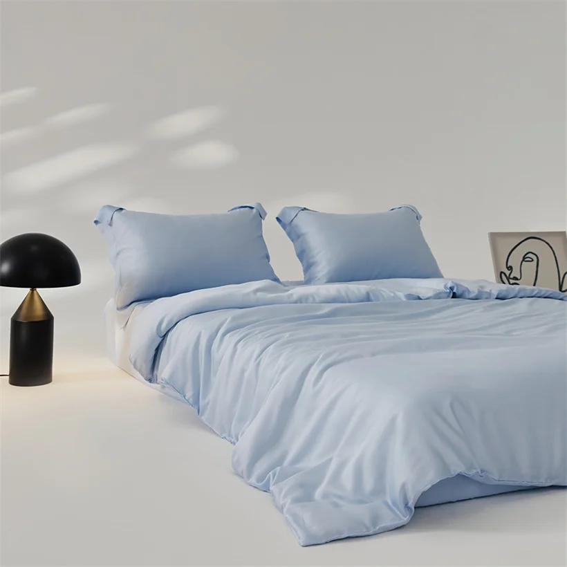 Housse de couette en soie de mûrier 22 momme 3 pièces – Luxe naturel pour lit simple, double, queen et king