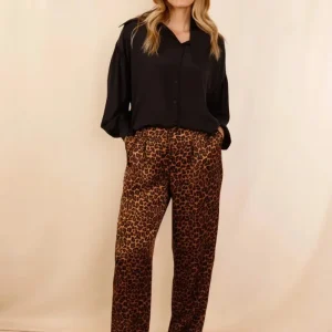 Pantalon ANGE Léopard - Soie