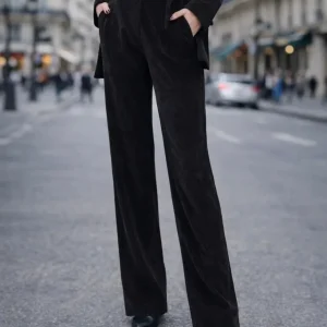 Pantalon ANGE Noir - Velours