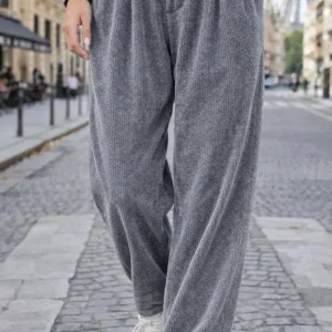 Pantalon FELIX Gris Souris - Velours