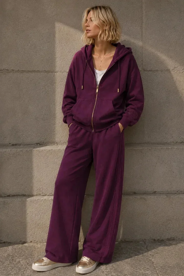 Pantalon Loungewear NOLA Prune - Coton – Image 4